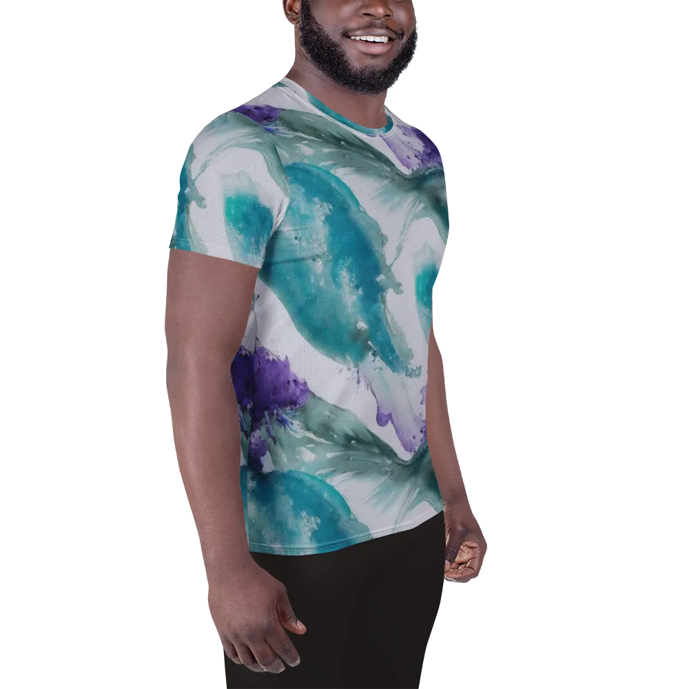 Tidal Lilac on Men's Athletic T-Shirt — Right