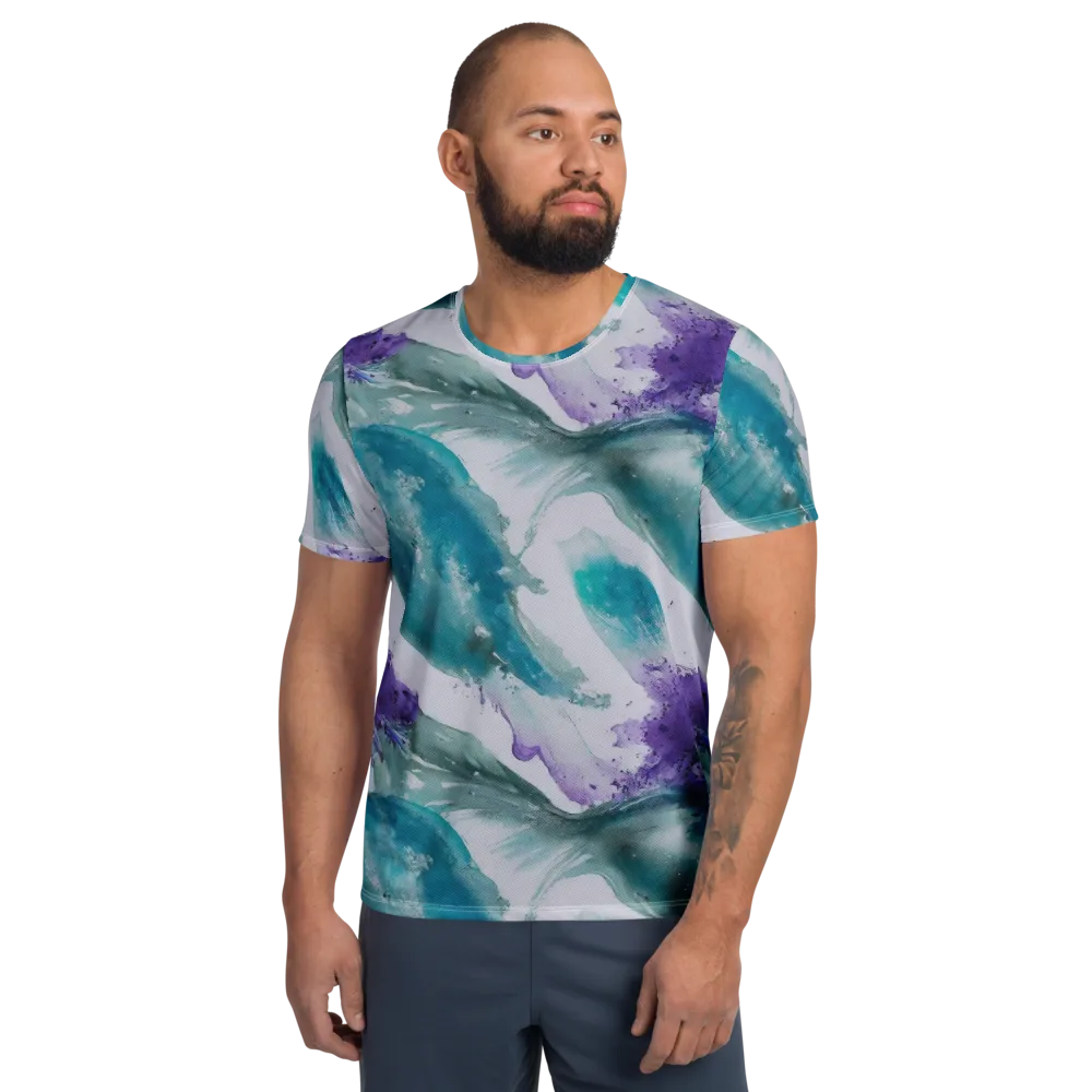Tidal Lilac on Men's Athletic T-Shirt — Front