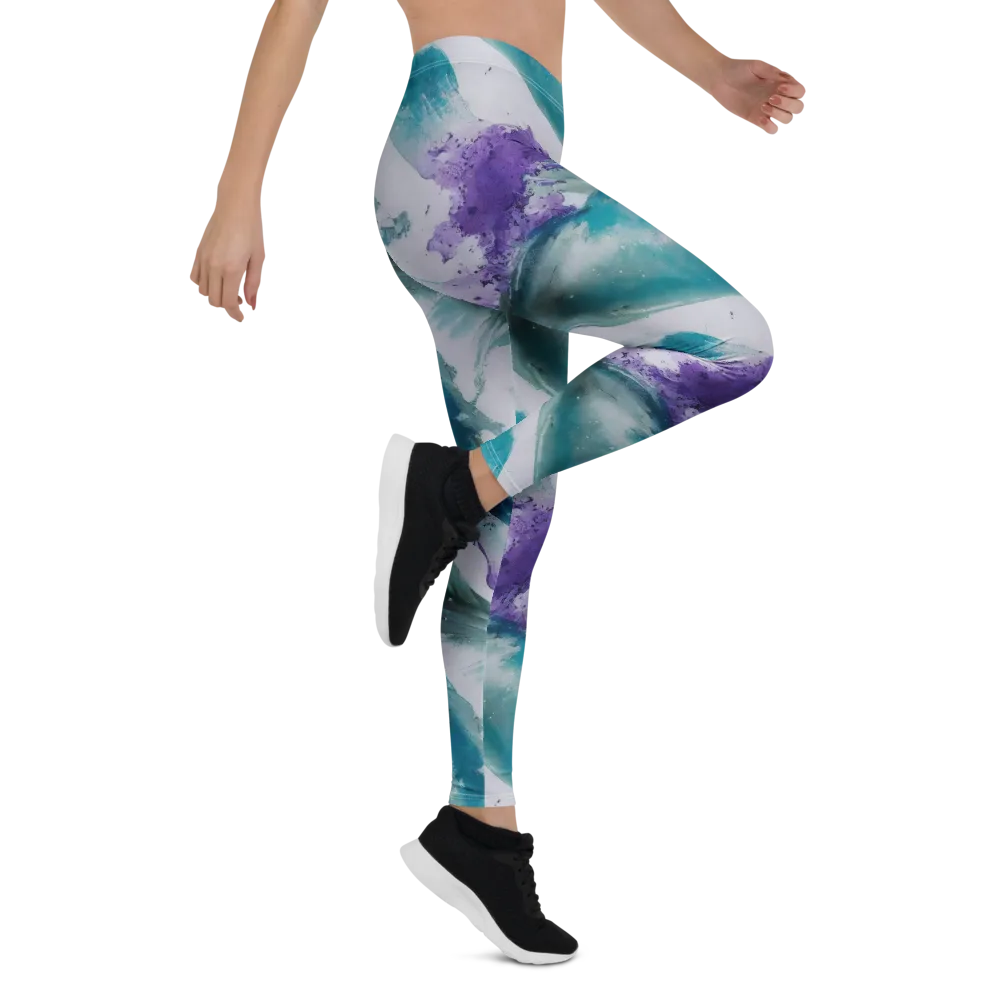 Tidal Lilac on Leggings — Right