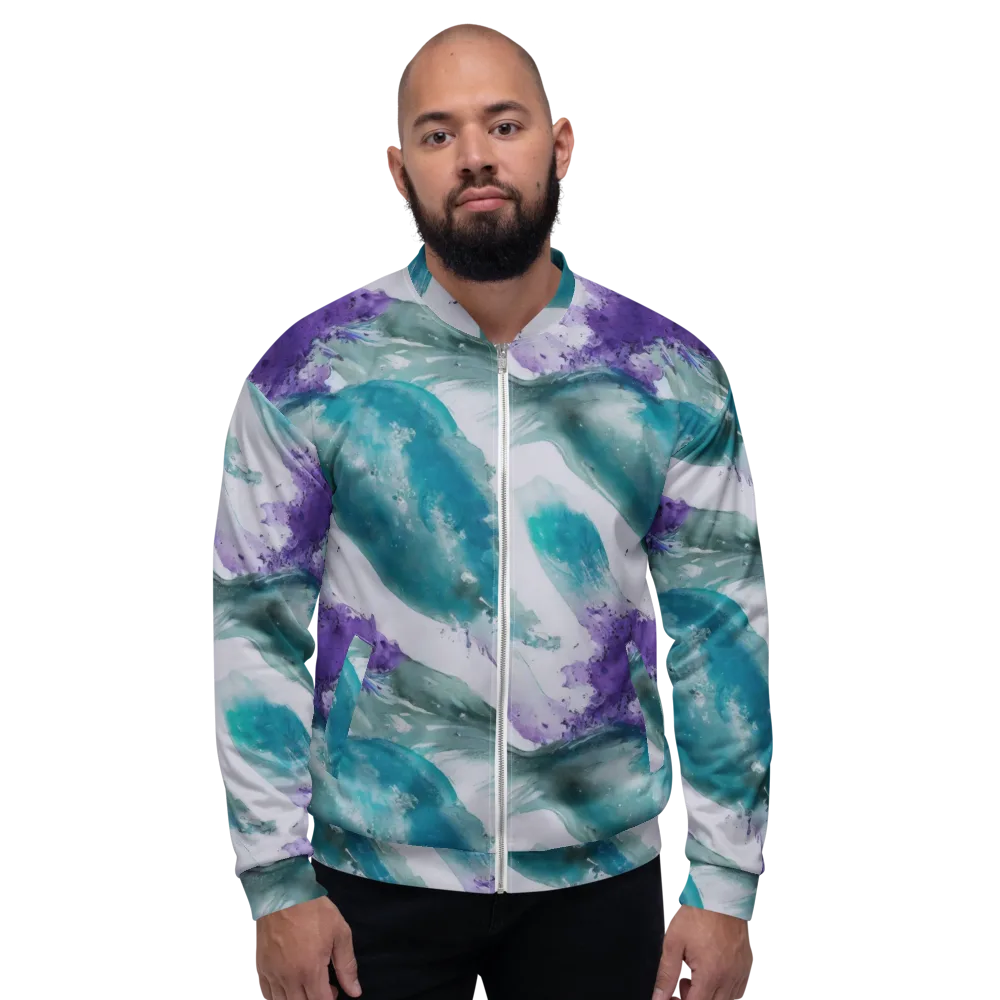Tidal Lilac on Bomber Jacket — Front