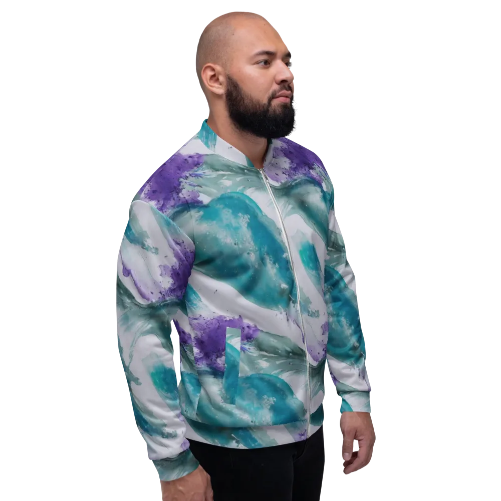 Tidal Lilac on Bomber Jacket — Right