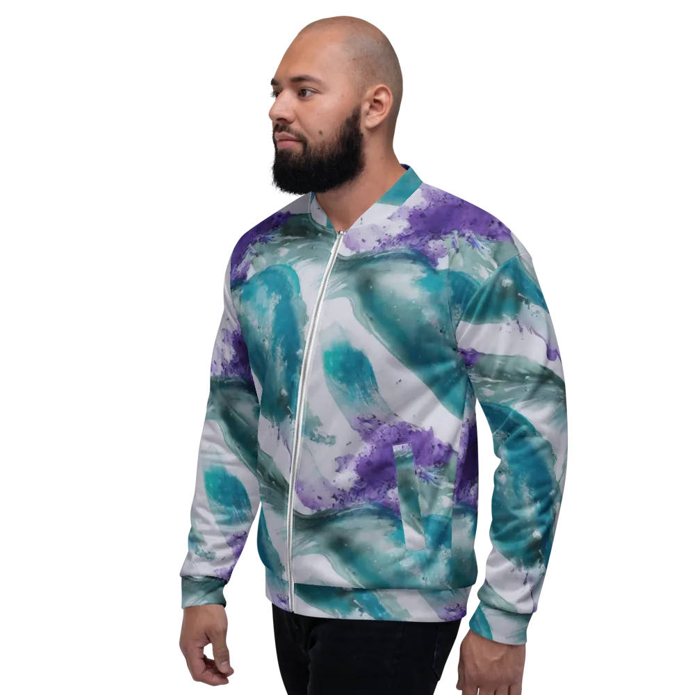 Tidal Lilac on Bomber Jacket — Left