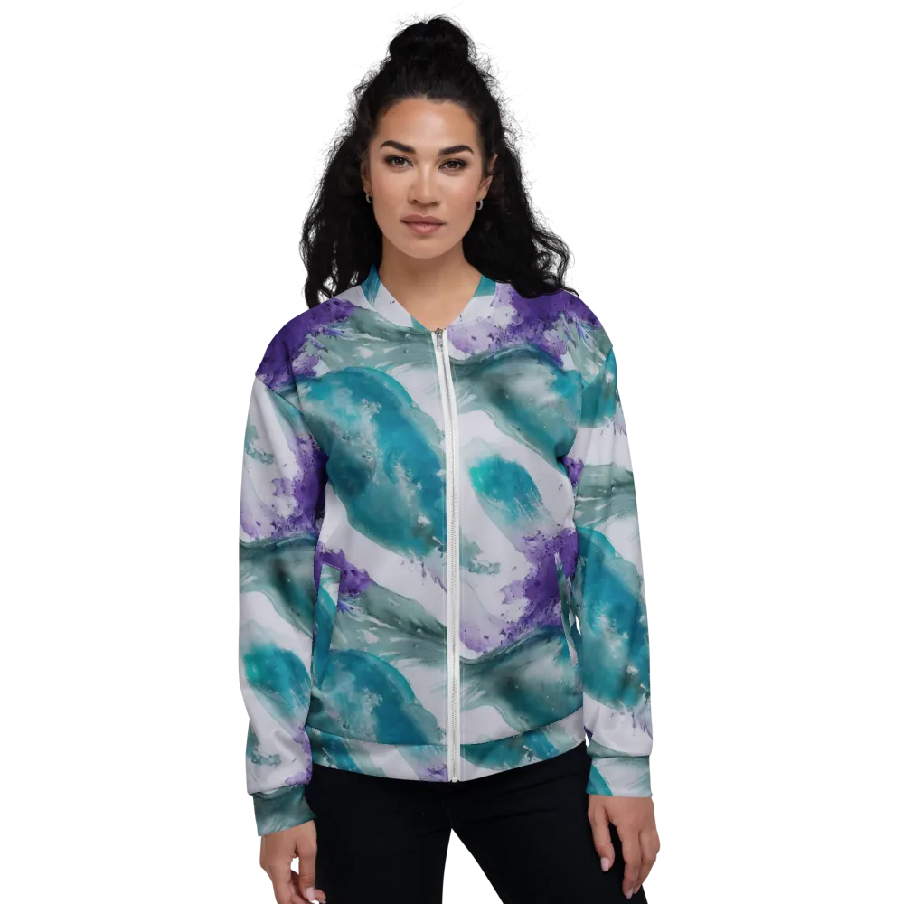 Tidal Lilac on Bomber Jacket — Front