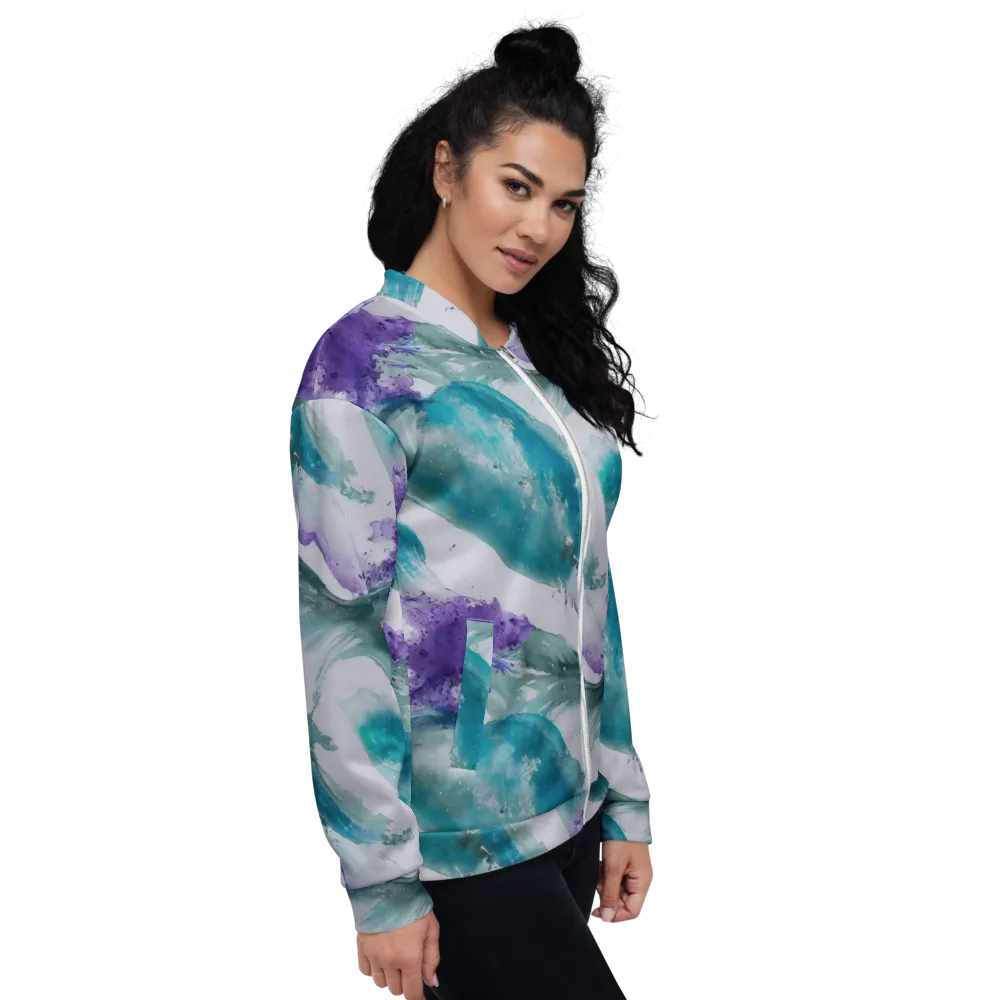 Tidal Lilac on Bomber Jacket — Right