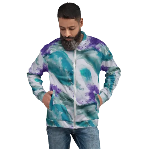 Tidal Lilac on a Bomber Jacket