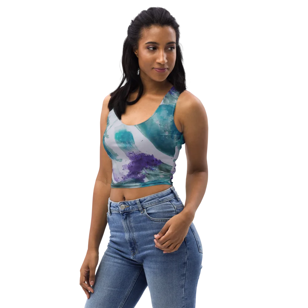 Tidal Lilac on Crop Top — Left Front