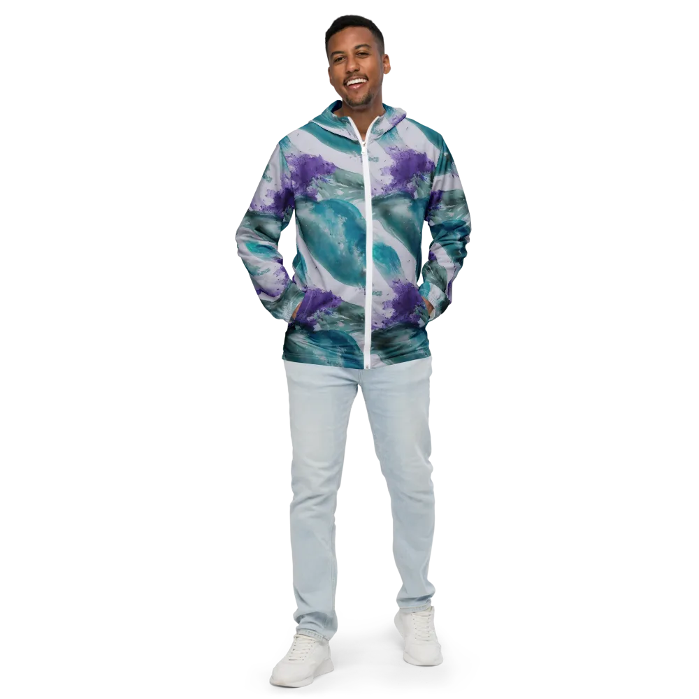 Tidal Lilac on Men's Windbreaker — Front