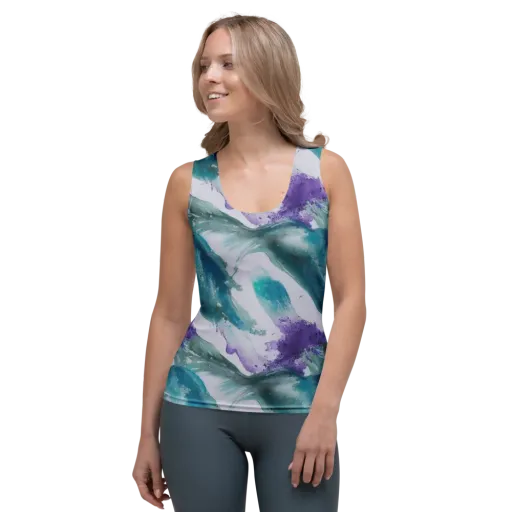 Tidal Lilac on a Women's Tank Top