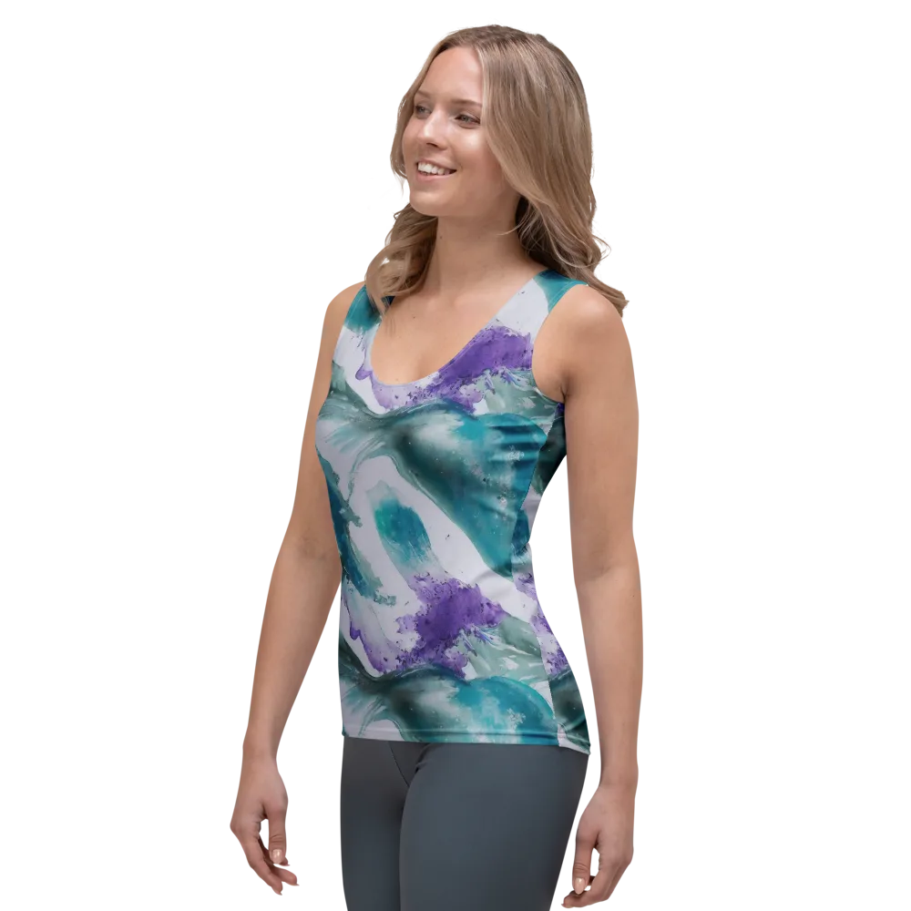 Tidal Lilac on Women's Tank Top — Left Front