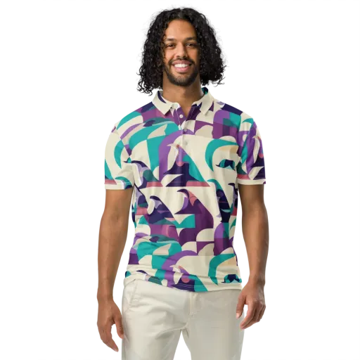 Violet Vogue on a Men's Slim Fit Polo Shirt