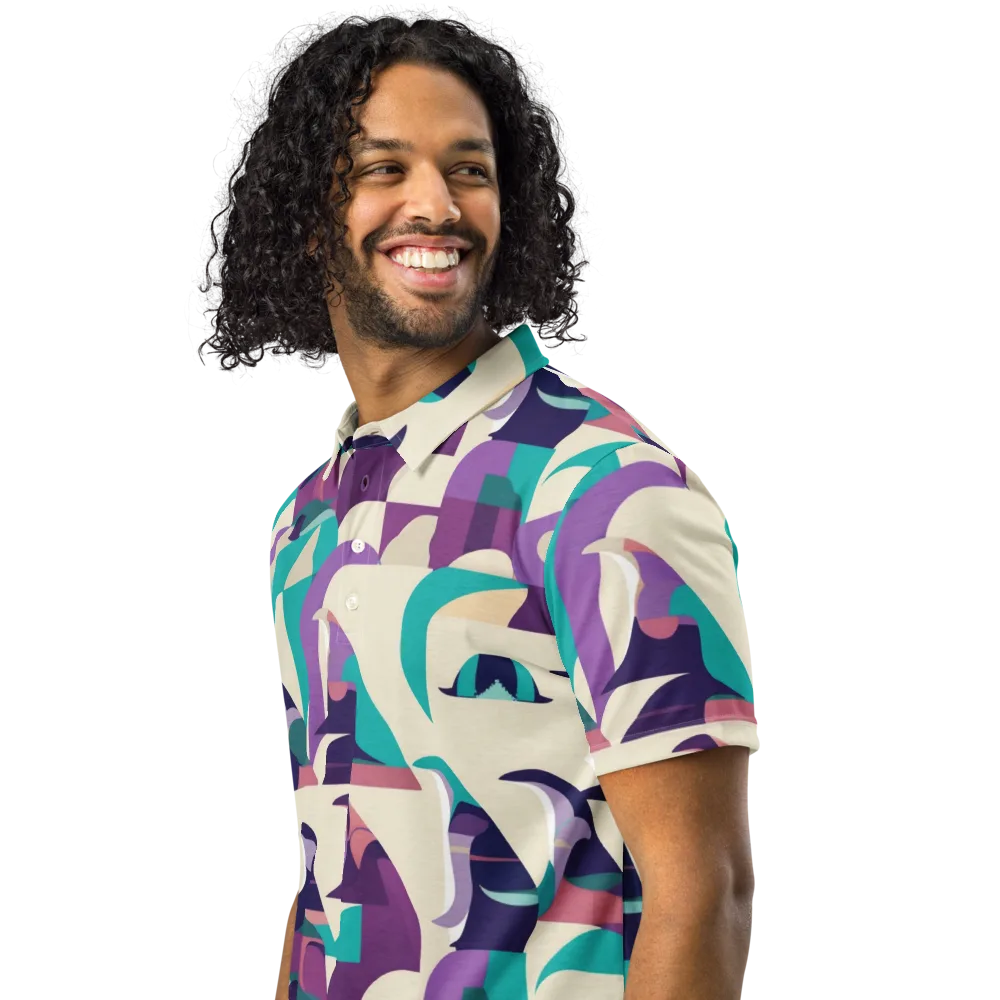 Violet Vogue on Men's Slim Fit Polo Shirt — Left Front