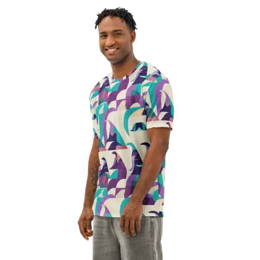 Violet Vogue on a Men's Cotton Crew Neck T-Shirt