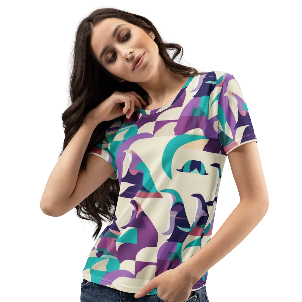Violet Vogue on Women's Crew Neck T-Shirt — Left Front