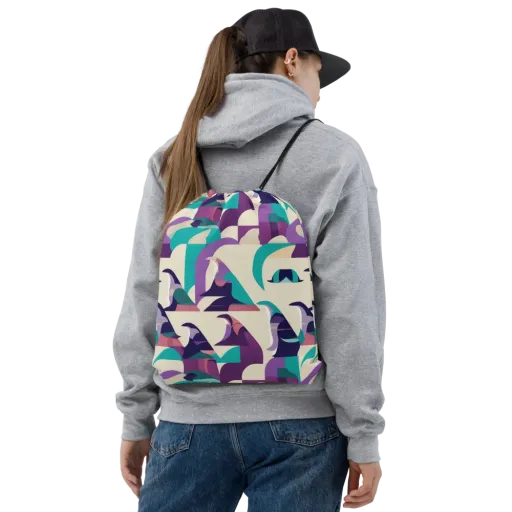 Violet Vogue on a Drawstring Bag