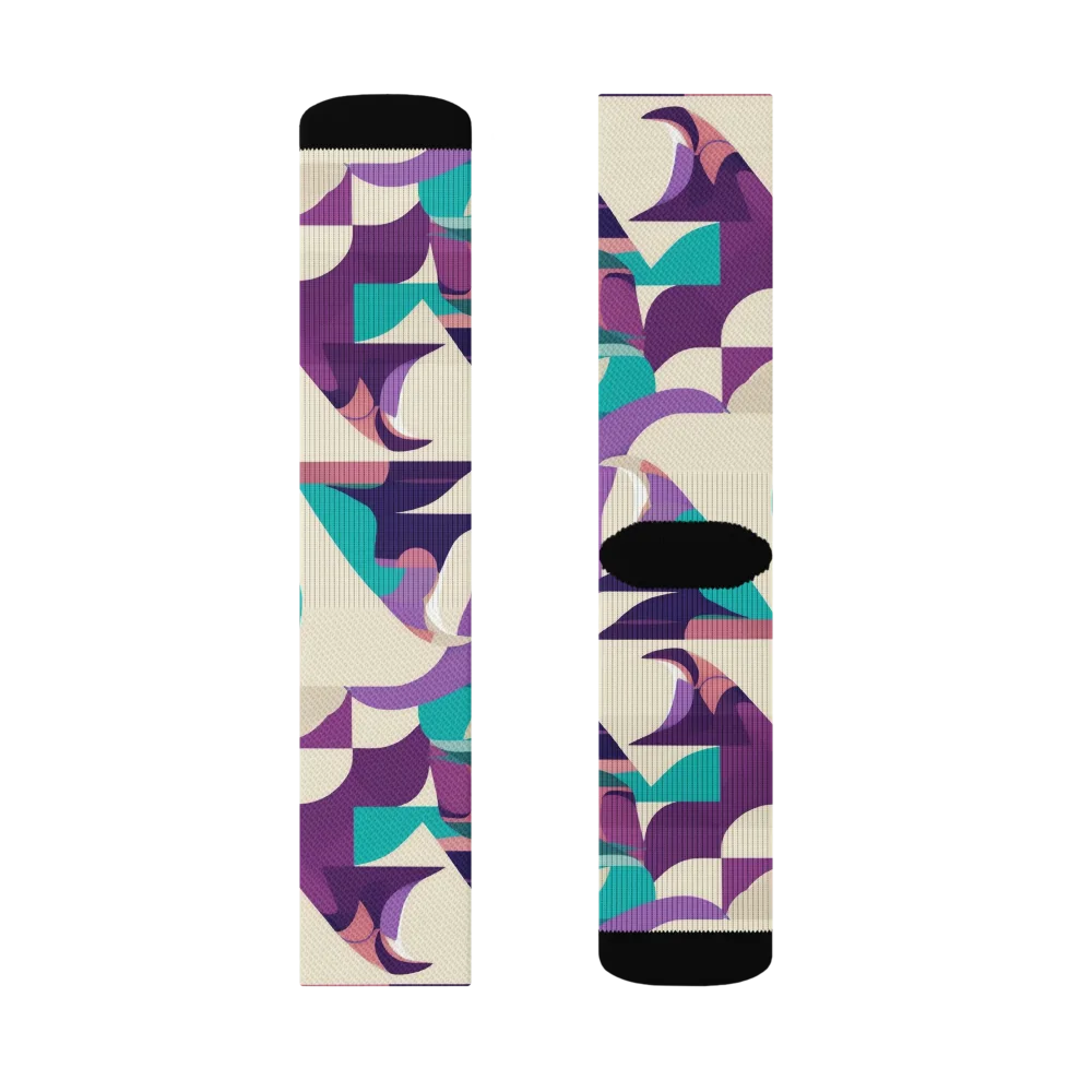 Violet Vogue on Socks — Right Sock