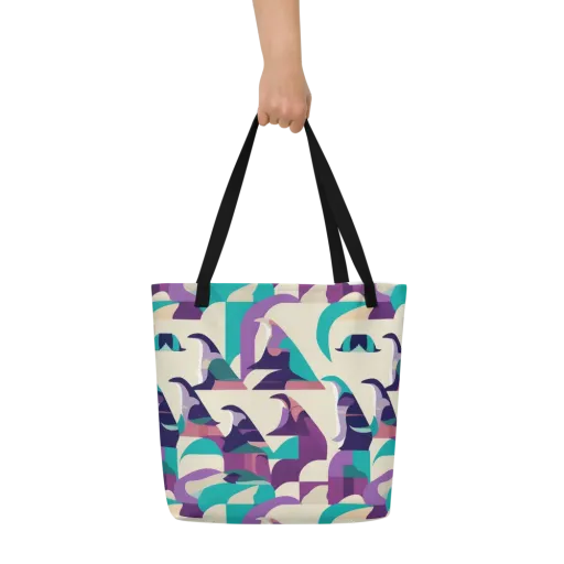 Violet Vogue on a Large Tote Bag W/ Pocket
