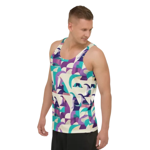 Violet Vogue on a Men's Tank Top