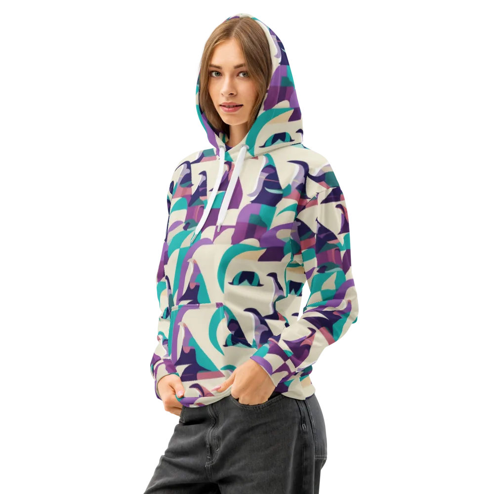 Violet Vogue on Cotton Hoodie — Left Front