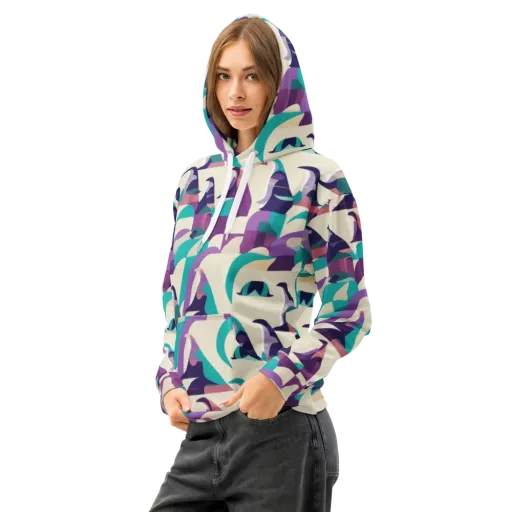 Violet Vogue on a Cotton Hoodie