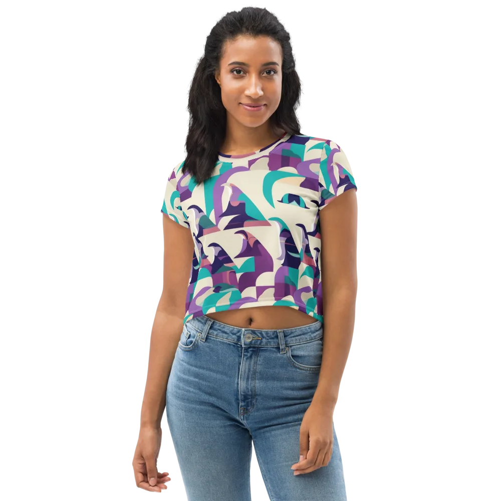 Violet Vogue on Crop Tee — Front
