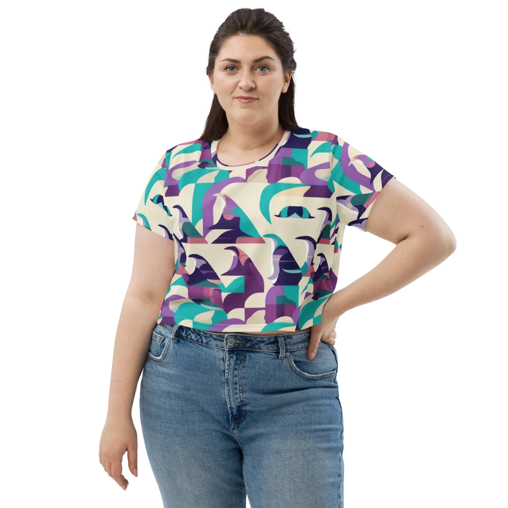 Violet Vogue on Crop Tee — Front