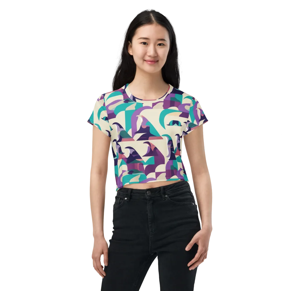Violet Vogue on Crop Tee — Front