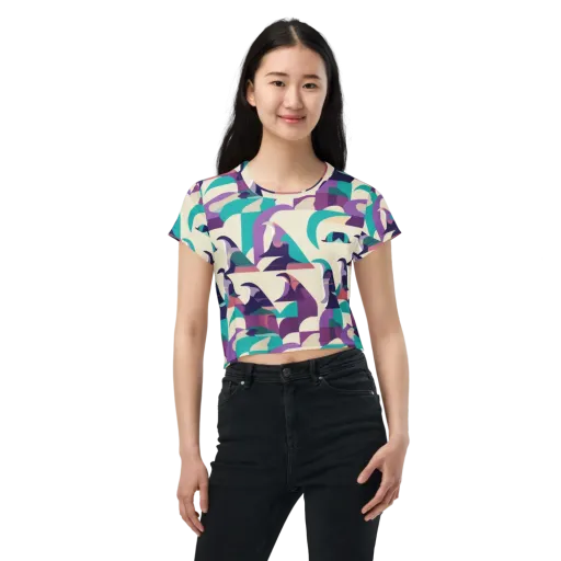 Violet Vogue on a Crop Tee