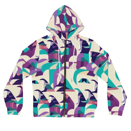 Violet Vogue on a Women's Full-Zip Hoodie