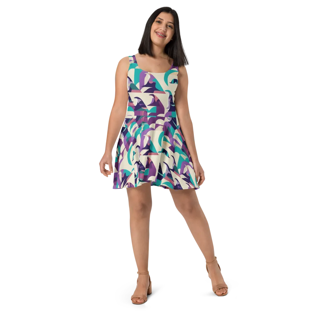 Violet Vogue on Skater Dress — Front