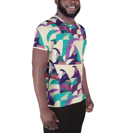 Violet Vogue on a Men's Athletic T-Shirt