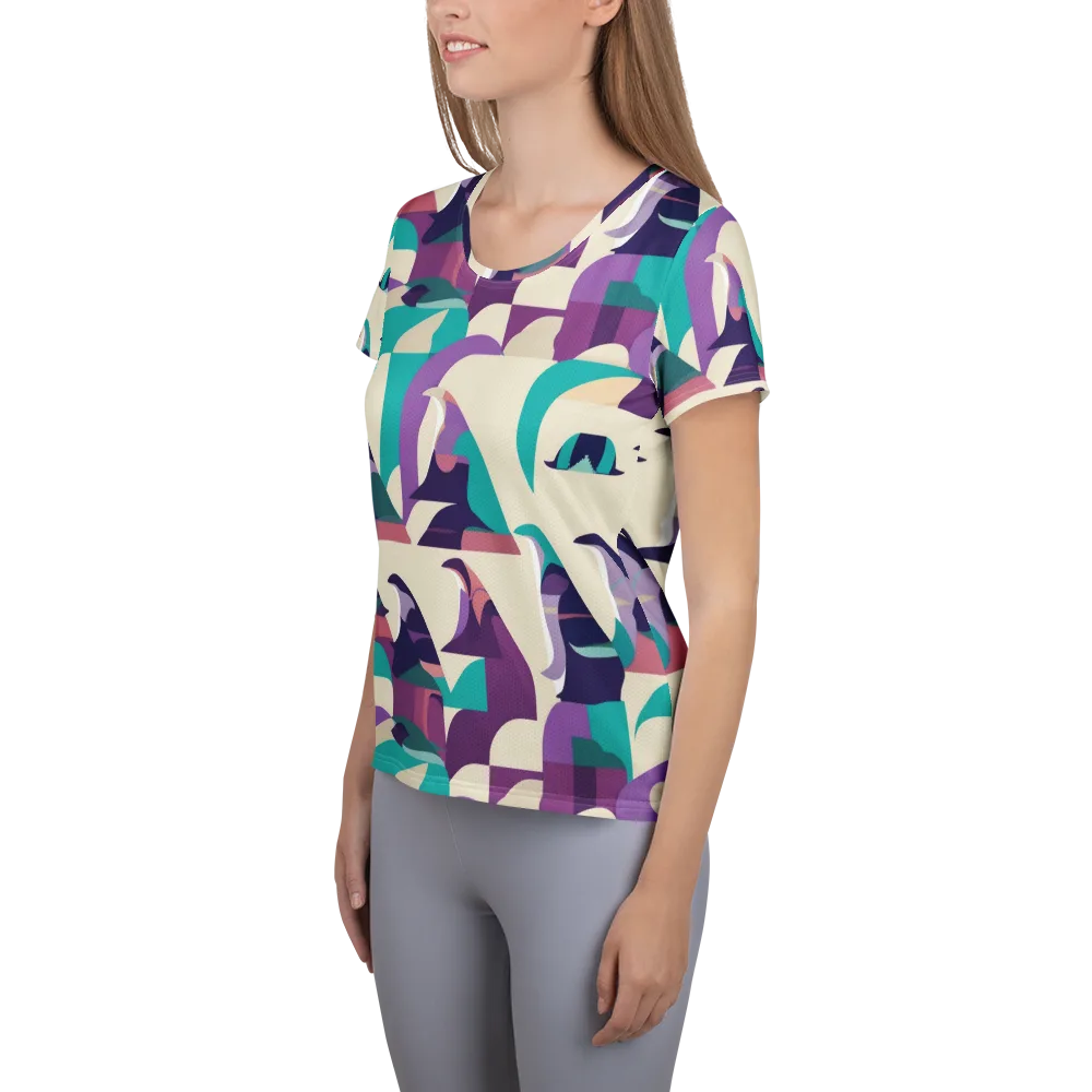 Violet Vogue on Women's Athletic T-Shirt — Left