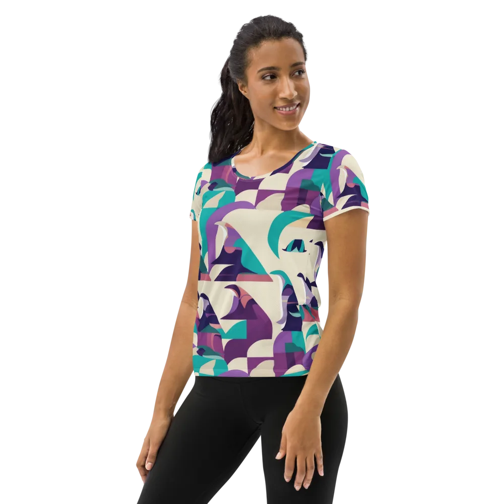 Violet Vogue on Women's Athletic T-Shirt — Left