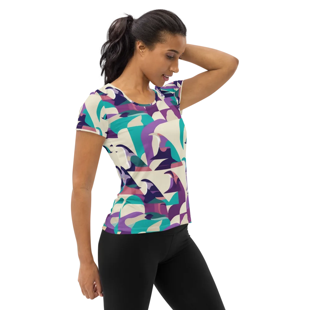 Violet Vogue on Women's Athletic T-Shirt — Right