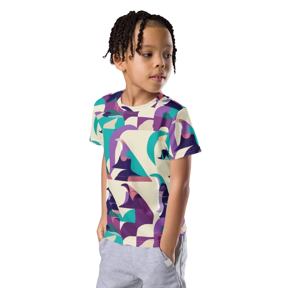 Violet Vogue on Kids Crew Neck T-Shirt — Left Front