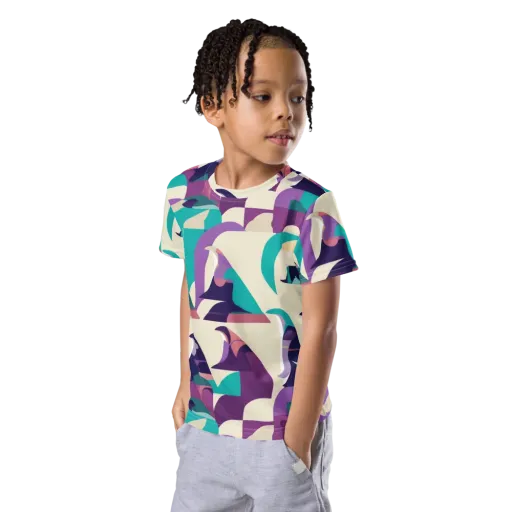 Violet Vogue on a Kids Crew Neck T-Shirt