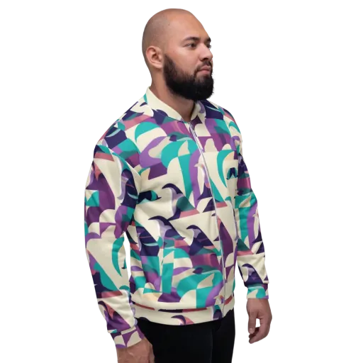 Violet Vogue on a Bomber Jacket