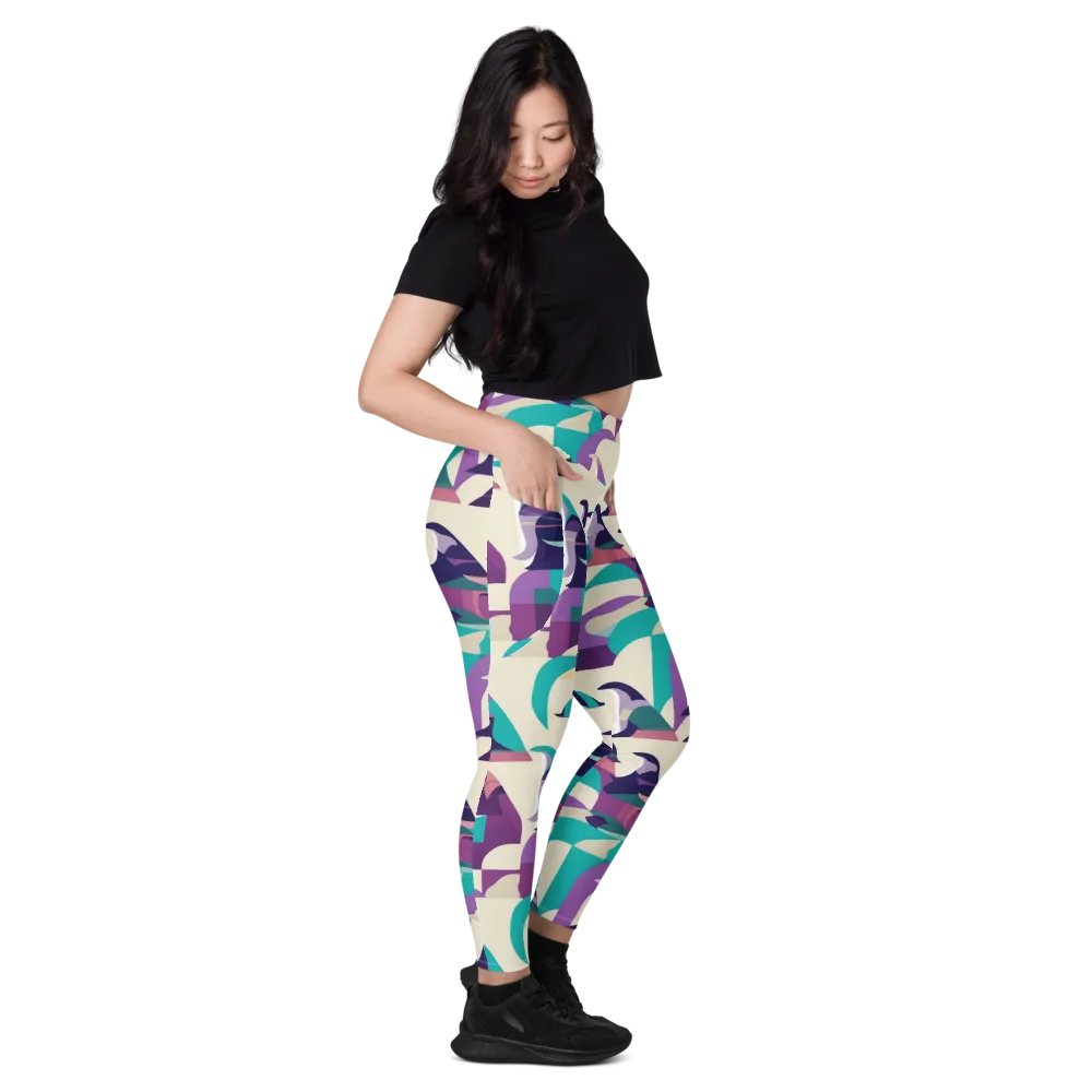 Violet Vogue on Leggings with Pockets — Right