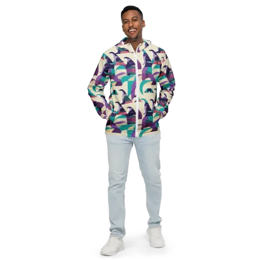 Violet Vogue on a Men's Windbreaker