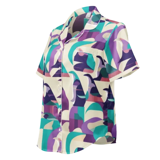 Violet Vogue on a Women's Short Sleeve Pajama Top