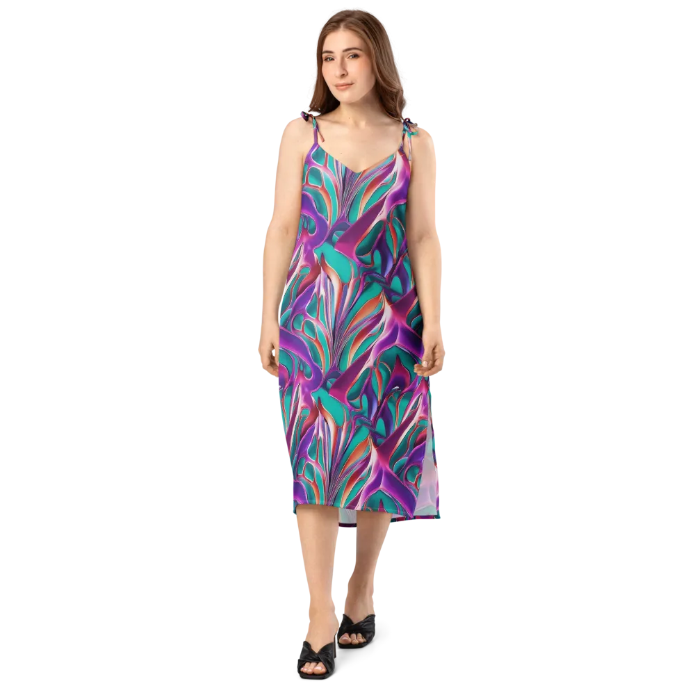 Prism Leaf on Slip Dress — Front