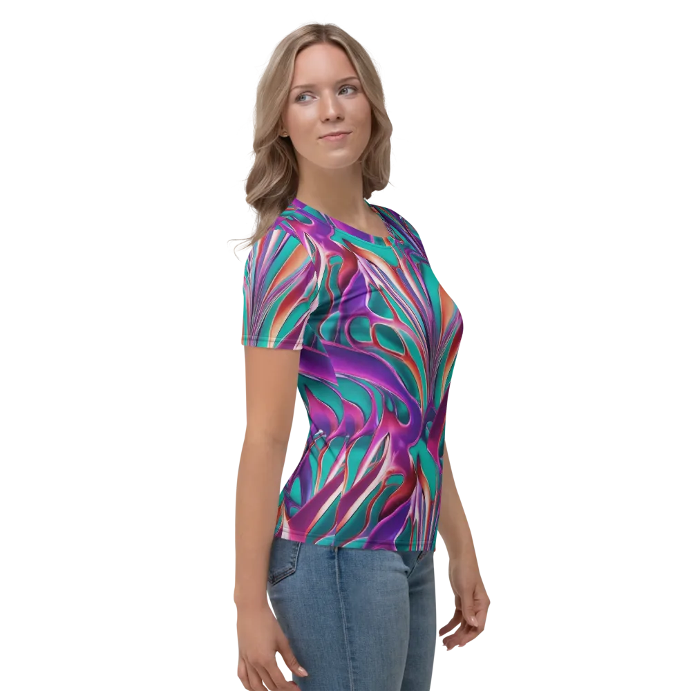 Prism Leaf on Women's Crew Neck T-Shirt — Right