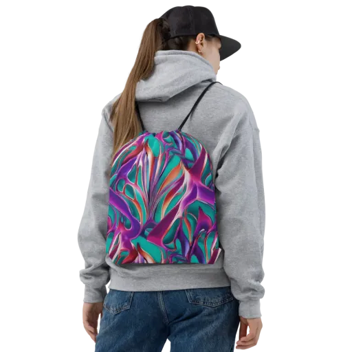 Prism Leaf on a Drawstring Bag