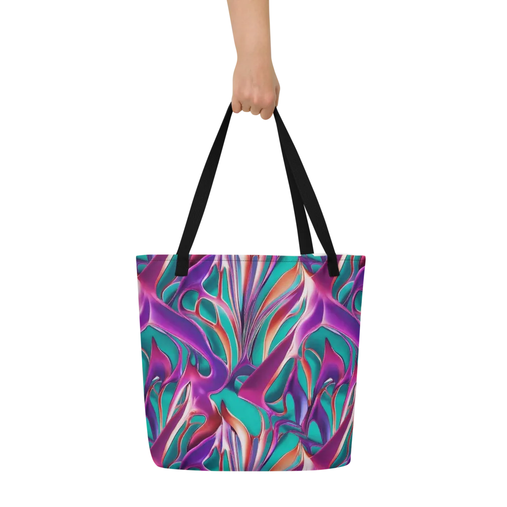 Prism Leaf on Large Tote Bag W/ Pocket — Front