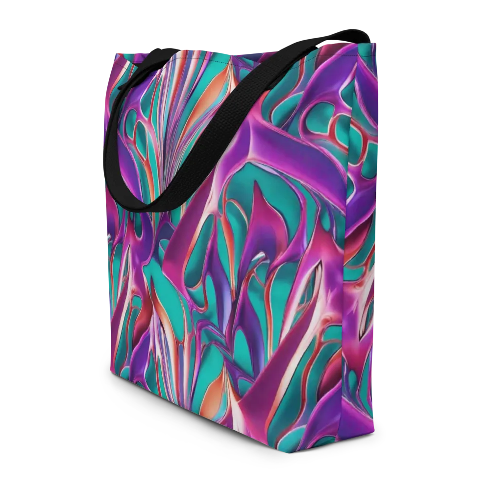 Prism Leaf on Large Tote Bag W/ Pocket — Front