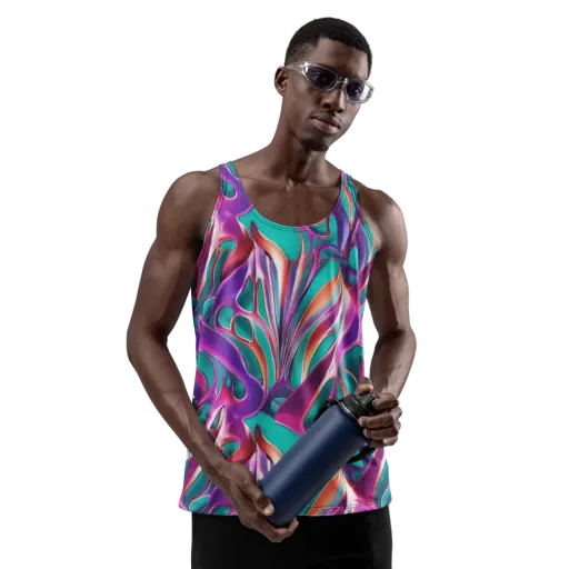 Prism Leaf on a Men's Tank Top