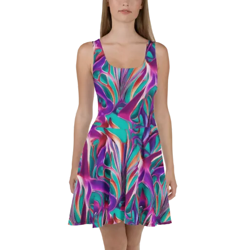 Prism Leaf on a Skater Dress