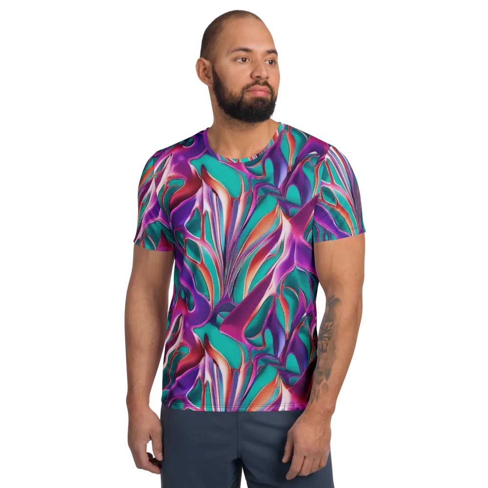 Prism Leaf on Men's Athletic T-Shirt — Front