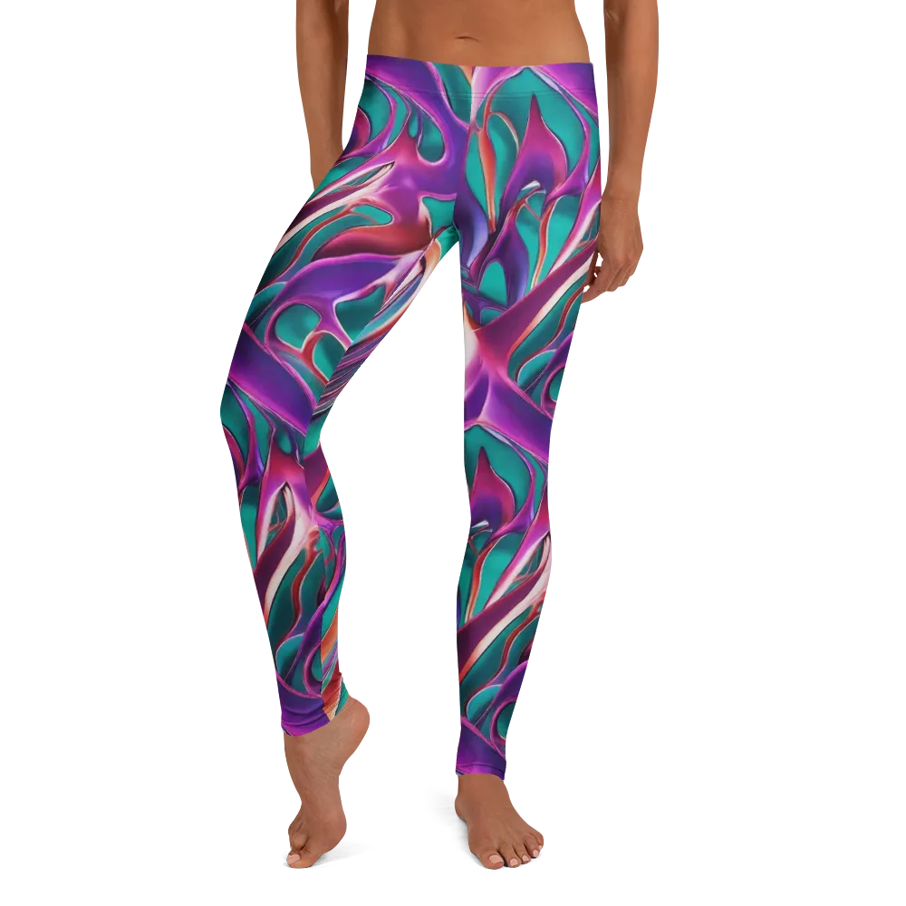 Prism Leaf on Leggings — Front