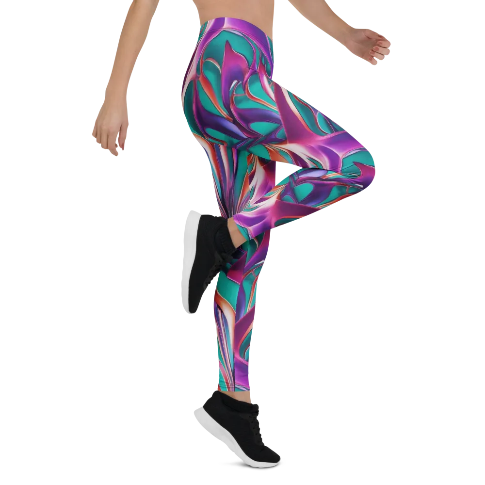 Prism Leaf on Leggings — Right