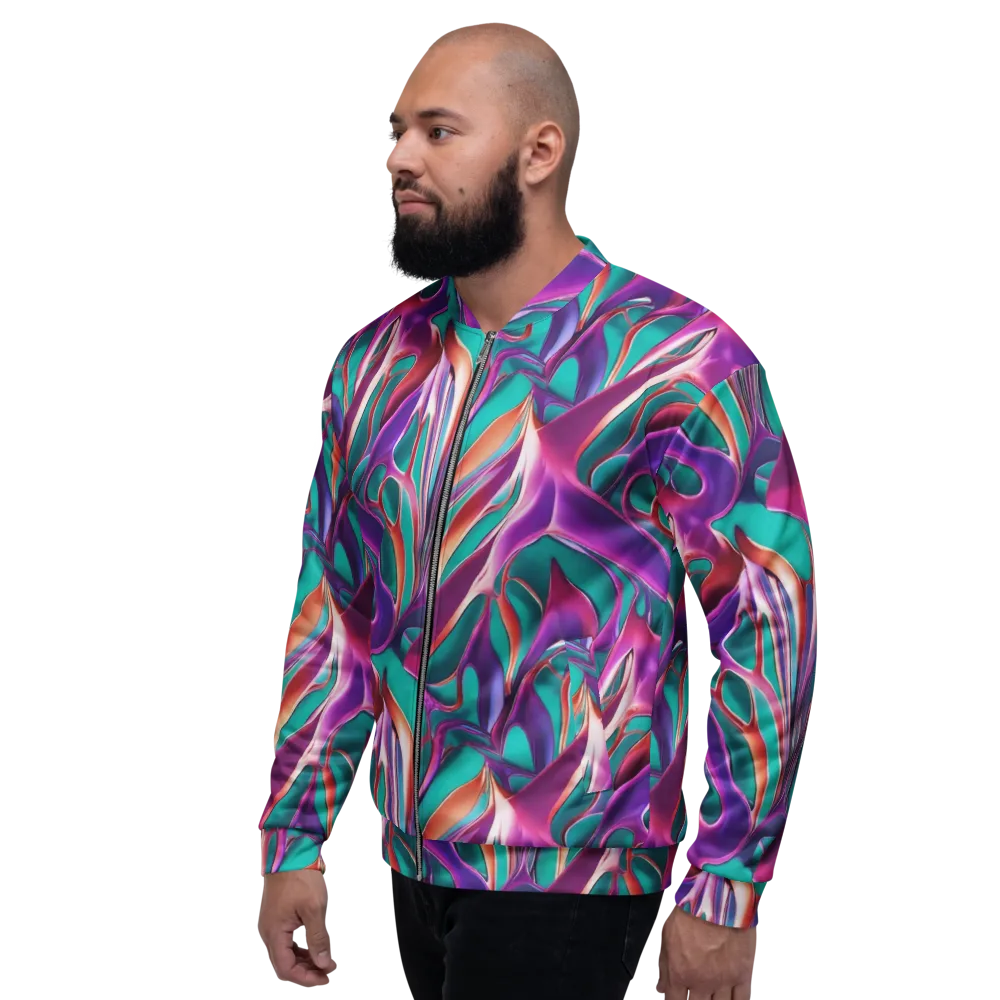 Prism Leaf on Bomber Jacket — Left